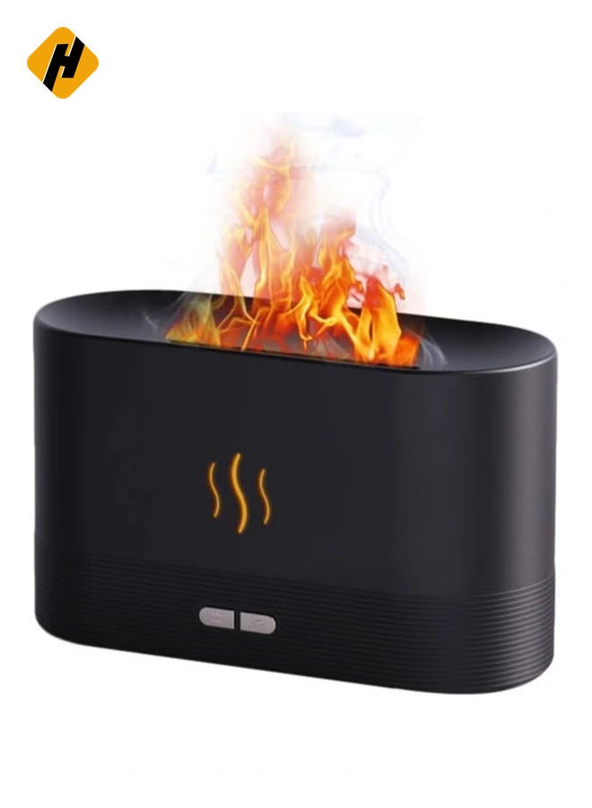 Essential Oil Diffuser with Flame Light, 180mL Aromatherapy Mist Humidifier, Quiet Aroma Air Diffusers with Auto Shut-Off Protection