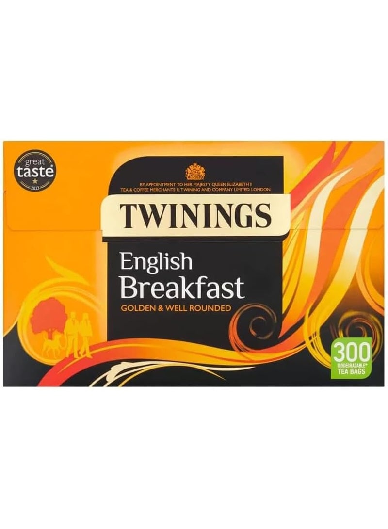 Twinings Tea English Breakfast Golden & Well Rounded (300 Bags) - Image 1