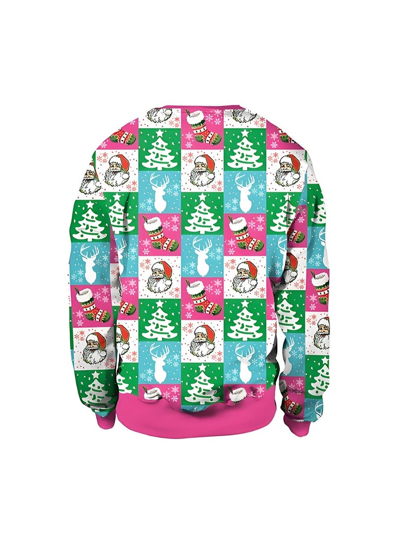 إسكدنيا جنس واحد عيد الميلاد القفز سترة مطبوعة سترة سترة الخريف الشتاء قمم الملابس - Image 2