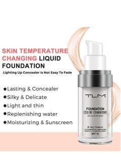 TLM ReviGLam TLM Color-Changing Liquid Foundation – BB Cream & Concealer | Flawless, Moisturizing Makeup Base | Hides Wrinkles & Fine Lines | SPF 15 | Pack of 2  - Image 3