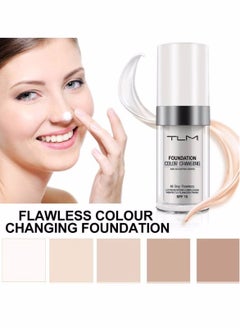 TLM ReviGLam TLM Color-Changing Liquid Foundation – BB Cream & Concealer | Flawless, Moisturizing Makeup Base | Hides Wrinkles & Fine Lines | SPF 15 | Pack of 2  - Image 4