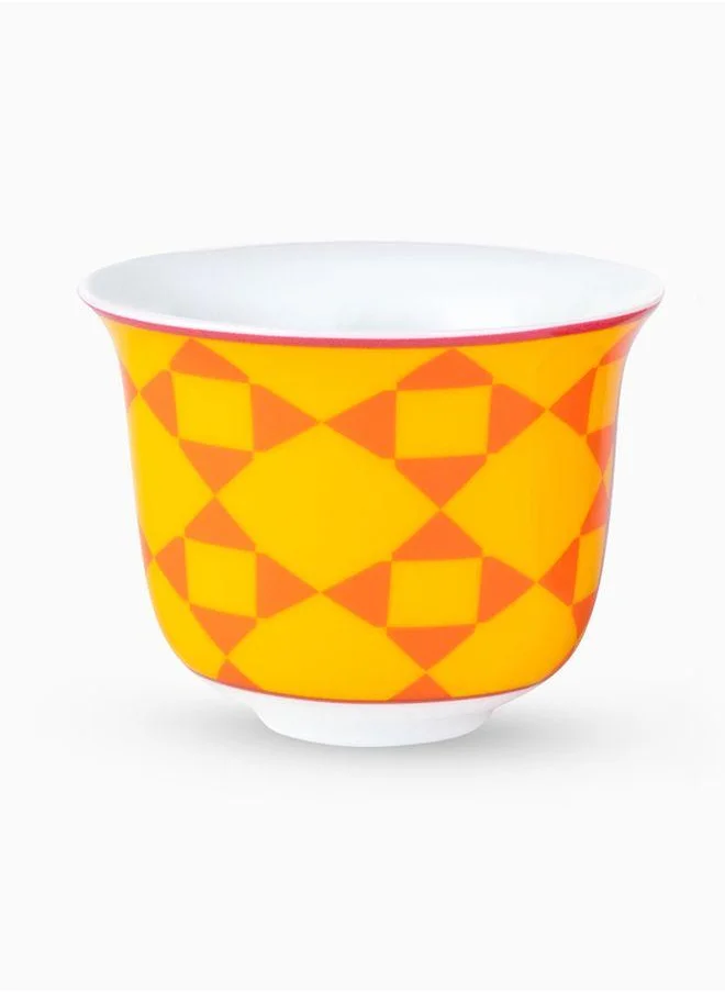 Silsal Bahja Arabic Coffee Cup- Orange - Silsal x Maison Mishmashi