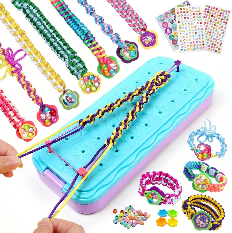 DDAI Birthday Gift Friendship Bracelet Kit for Girls Age 8-12 – Arts and Crafts Kits - Gem-Decorated DIY Craft Set with Threads & Beads – Ideal Holiday Present for Kids Age 7 9 10 11 Years Olds Toys - Image 1