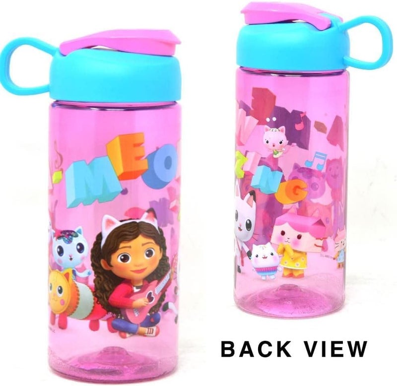 DreamWorks Gabbys Dollhouse Water Bottle Bundle  165 oz Refillable Water Bottle for Kids School Parties Gifts  Multicolor Plastic Bottle with Stickers  Door Hanger - Image 2
