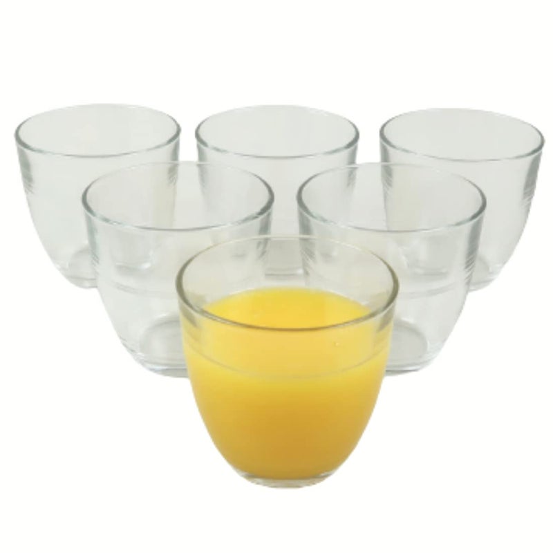 GLASSIMON Cocktail Glass Set of 6 Capacity 220 ml I Tumbler Glass Toughened Transparent Glass Tumbler Set of 6 I Size Diameter 79 cm Height 78 cm - Image 1