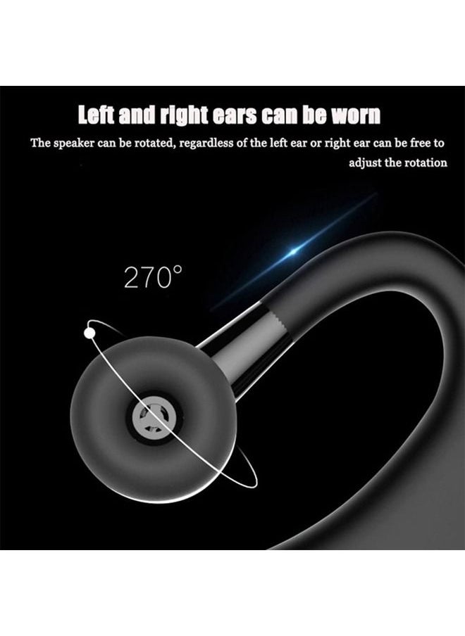 VOYAGER سماعة رأس بلوتوث لاسلكية للأعمال، سماعة أذن واحدة للإجابة الصوتية داخل الأذن لقيادة سائقي الشاحنات، سماعات رأس بخاصية إلغاء الضوضاء تعمل ببطارية 10 ساعات باللون الأسود V9  - Image 5