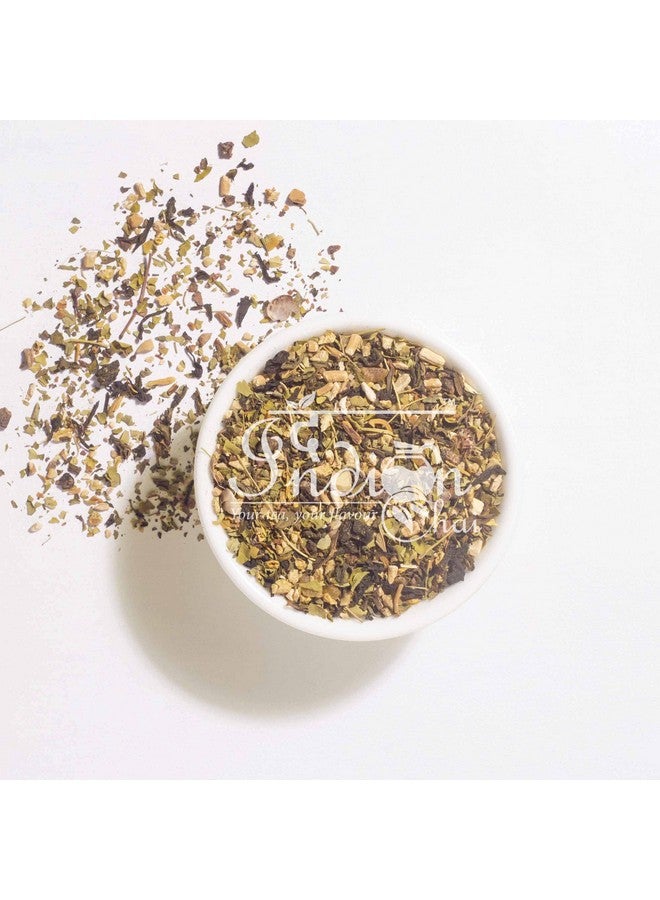 The Indian Chai شاي هندي - شاي دعم للرجال 100 جرام مع أشواغاندا، غوكشورا، موكونا بروينس وغيرها، يعزز الحيوية والقوة والوظيفة السليمة، شاي أعشاب أيورفيدي - Image 3