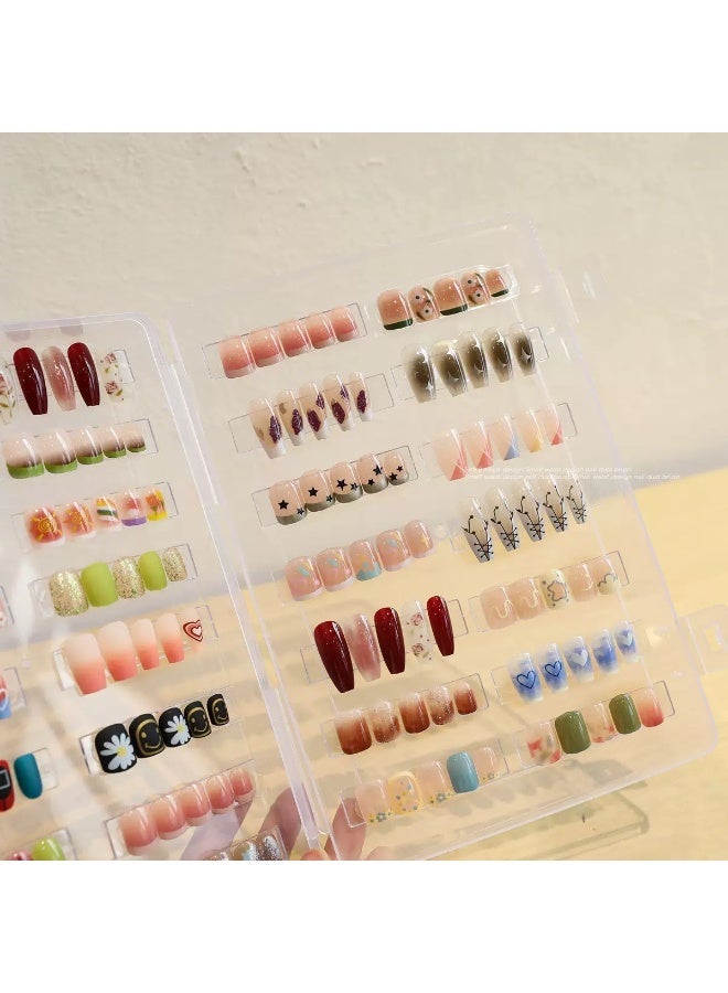 Rozino Clear Empty Press On Nails Storage Box, False Nail Packaging Organizer - Image 1