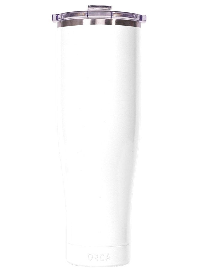 ORCA Chaser 16oz | Insulated, Stainless Steel Cup with a Spill Proof Whale Tale Lid, Dishwasher Safe Tumbler for Hot & Cold Drinks - Pearl - Image 1