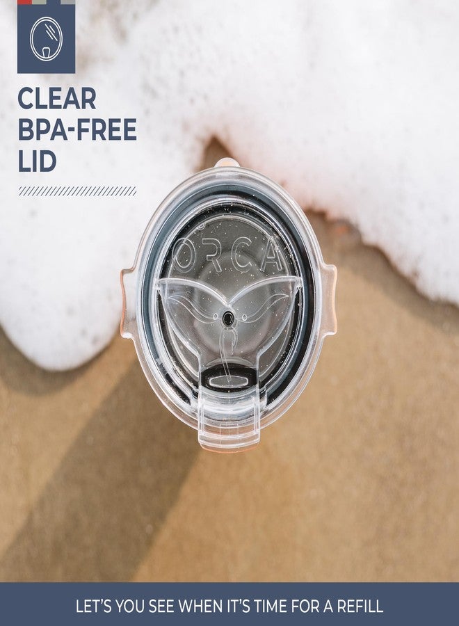 ORCA Chaser 16oz | Insulated, Stainless Steel Cup with a Spill Proof Whale Tale Lid, Dishwasher Safe Tumbler for Hot & Cold Drinks - Pearl - Image 4