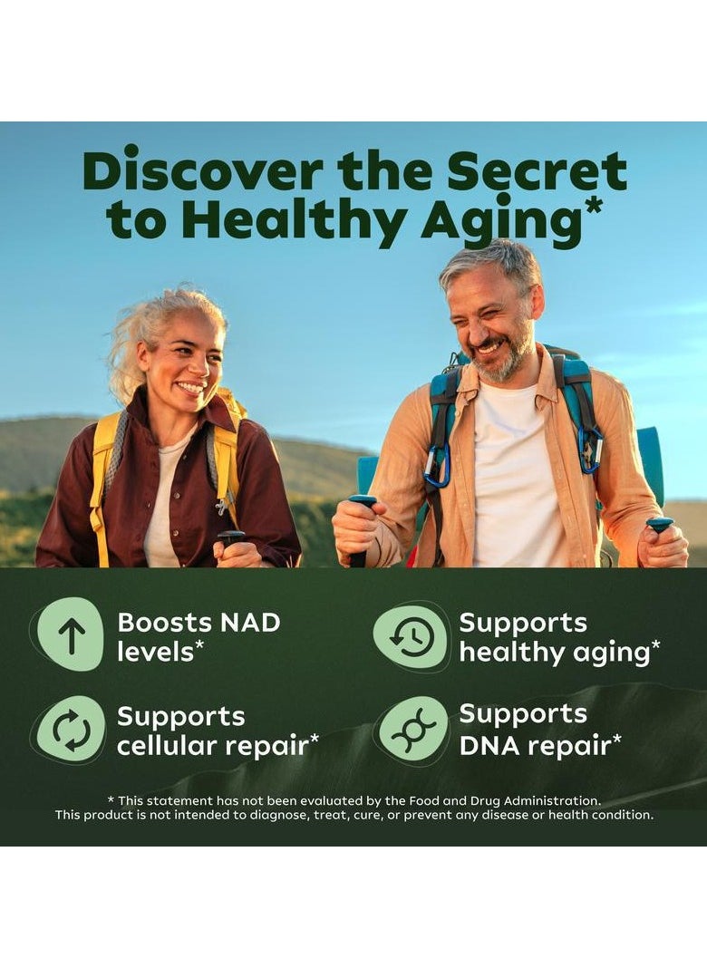 NAD High Purity NAD Supplement True NAD Plus Supplement Resveratrol for Anti-Aging, Energy, Focus DNA Repair and Boost NAD+ for Cellular Energy Metabolism 80 Capsules/Bag  - Image 3