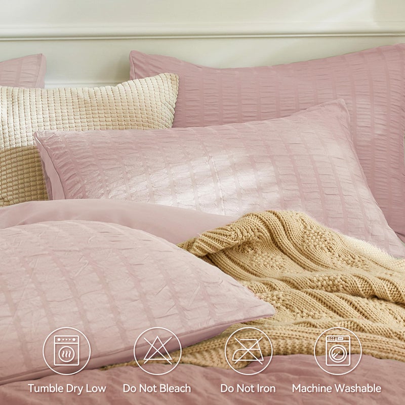 JELLYMONI JELLYMONI Pink Duvet Cover King Size 3pcs Washed