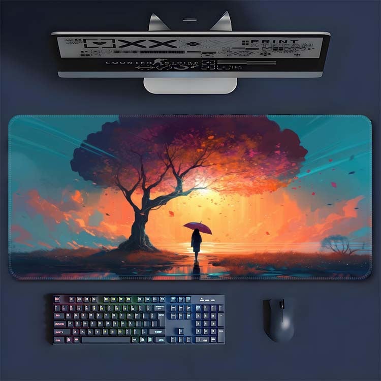 Mouse Pad Oversized Gorgeous Sky Large Keyboard Pad Extra Thickened Lock Edge Large Office Desk Pad - Image 1