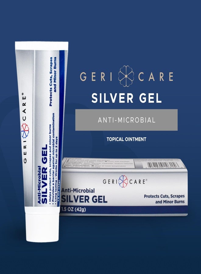GeriCare Antimicrobial Silver Gel By GeriCare| Wound Care Cream For Cuts Scrapes Minor Burns| Natural Topical Skin Healing Ointment| 55PPM Colloidal Silver Gel For Wound Dressing |Long-Lasting Protection|1.5oz - Image 2