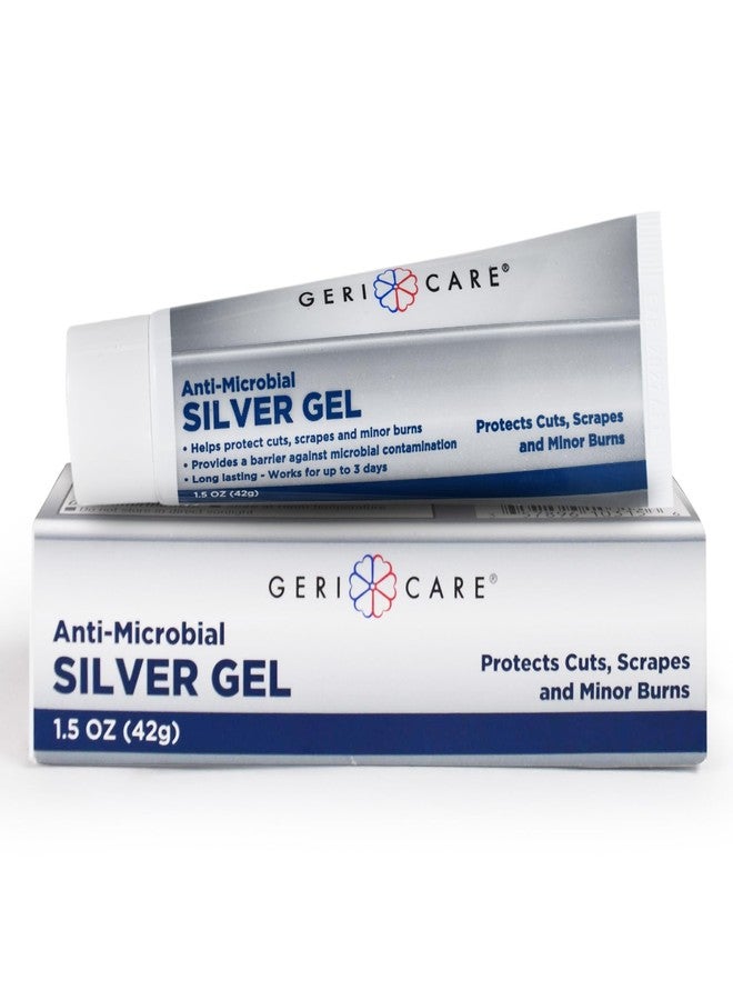 GeriCare Antimicrobial Silver Gel By GeriCare| Wound Care Cream For Cuts Scrapes Minor Burns| Natural Topical Skin Healing Ointment| 55PPM Colloidal Silver Gel For Wound Dressing |Long-Lasting Protection|1.5oz - Image 1