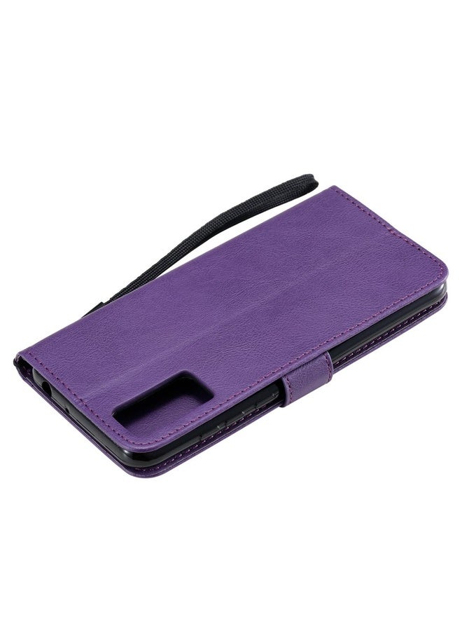 HuHa Case Cover For Huawei Honor Play 4T Pro Solid Color Horizontal Flip Protective Leather Case with Holder & Card Slots & Wallet & Lanyard(Purple) - Image 4