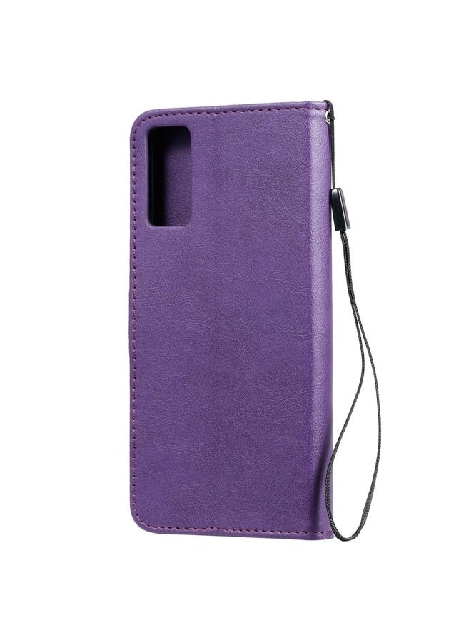 HuHa Case Cover For Huawei Honor Play 4T Pro Solid Color Horizontal Flip Protective Leather Case with Holder & Card Slots & Wallet & Lanyard(Purple) - Image 5