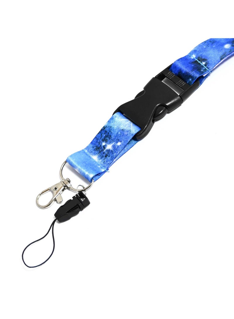FIS Bag of 10 Fancy Lanyard With Metal Hook Width:2.5CM, Length:90CM Blue Colour -FSNAF5 - Image 2