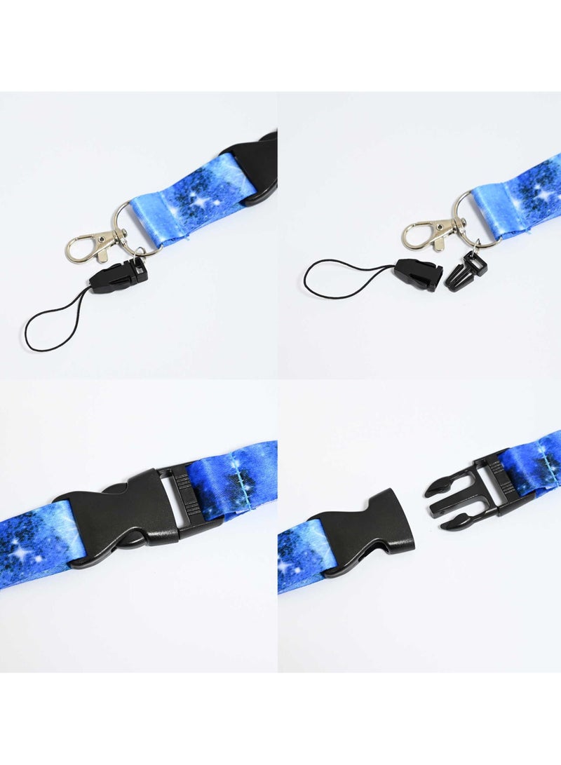 FIS Bag of 10 Fancy Lanyard With Metal Hook Width:2.5CM, Length:90CM Blue Colour -FSNAF5 - Image 3