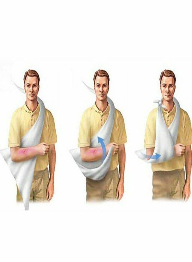 Rossify Triangular Bandage 96x96x136cm Pack of 5 | Cotton First Aid Sling Bandage for Arm Support & Dressing Use | Reusable Medical for Home, Clinic & Travel - Image 5