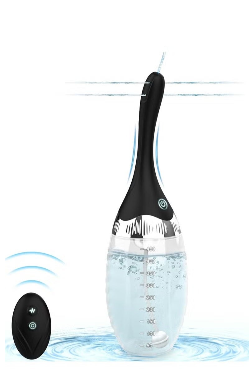 WALALLA Portable Electric Enema Kit - 3-Speed Silicone Douche with Anti-Backflow | 450ml Reusable Colon Cleanser for Men & Women (Medical-Grade, Easy Cleaning) - Image 1