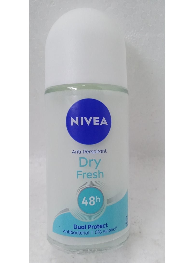 نيفيا مزيل العرق للنساء حماية ضد البكتيريا دراي فريش 50مل