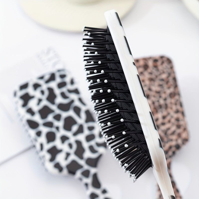1 Airbag Comb Women Animal Texture Large Board Anti Static Student Hair Massage Head Cushion Leopard - Image 3