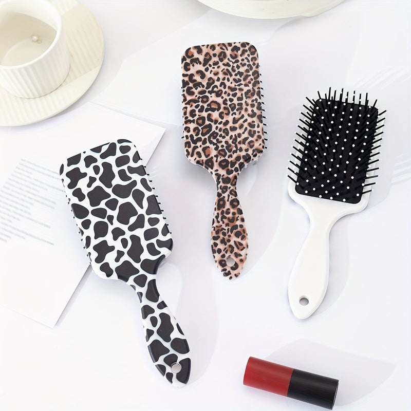1 Airbag Comb Women Animal Texture Large Board Anti Static Student Hair Massage Head Cushion Leopard - Image 2