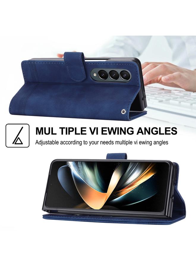 اس-توب جراب لهاتف Samsung Galaxy Z Fold3 5G Dierfeng Dream Line TPU + جراب هاتف من جلد البولي يوريثان - Image 5