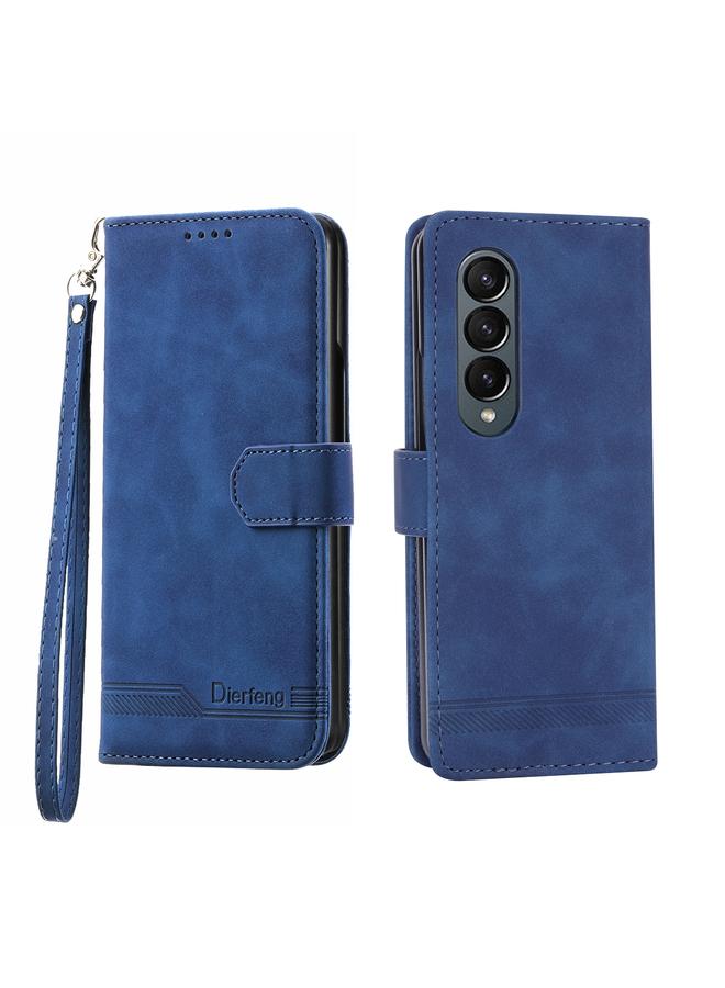 اس-توب جراب لهاتف Samsung Galaxy Z Fold3 5G Dierfeng Dream Line TPU + جراب هاتف من جلد البولي يوريثان - Image 1