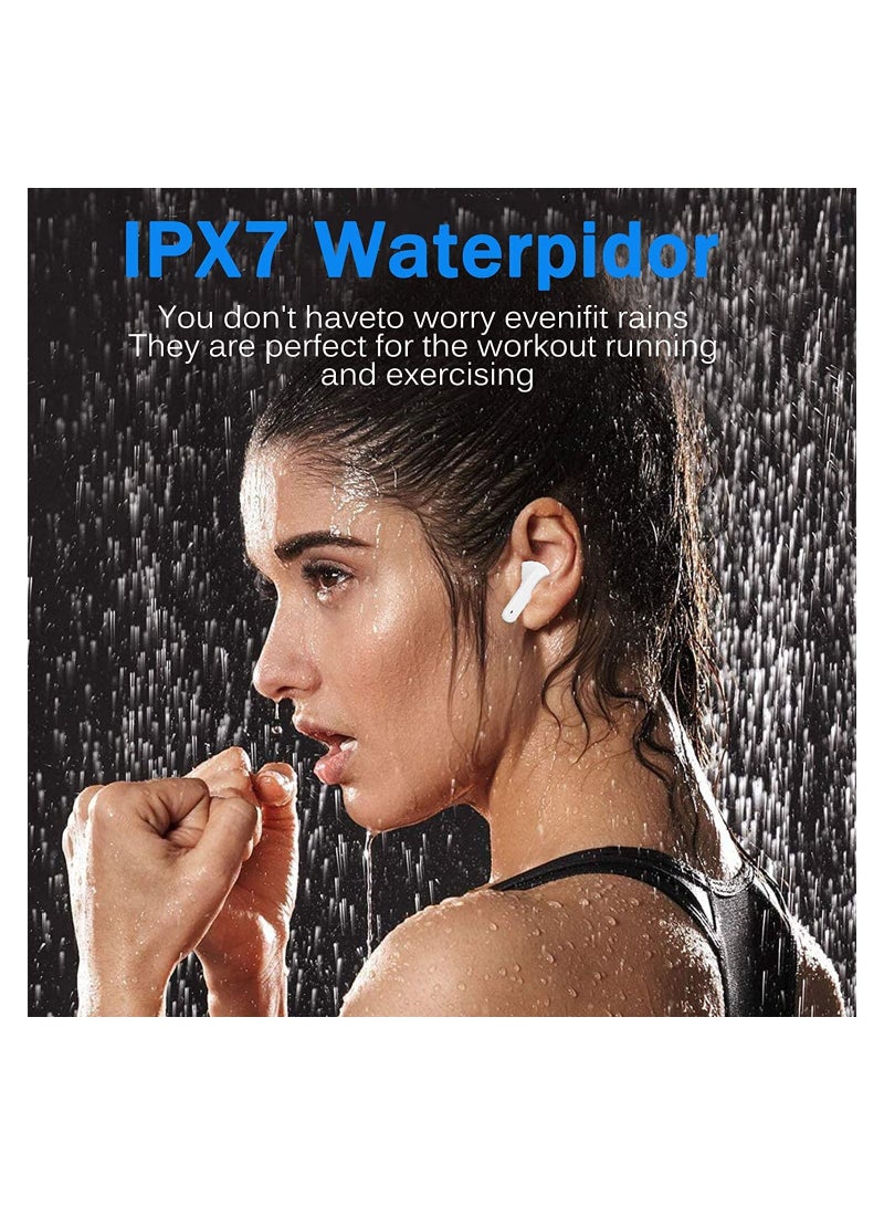 Wireless Earbuds Bluetooth 5.2 Hi-Fi Stereo earpods [LED Display Charging case/USB-C Quick Charge] Waterproof Smart Noise Reduction Built-in Microphone for iPhone/Android/Air-pods - Image 4