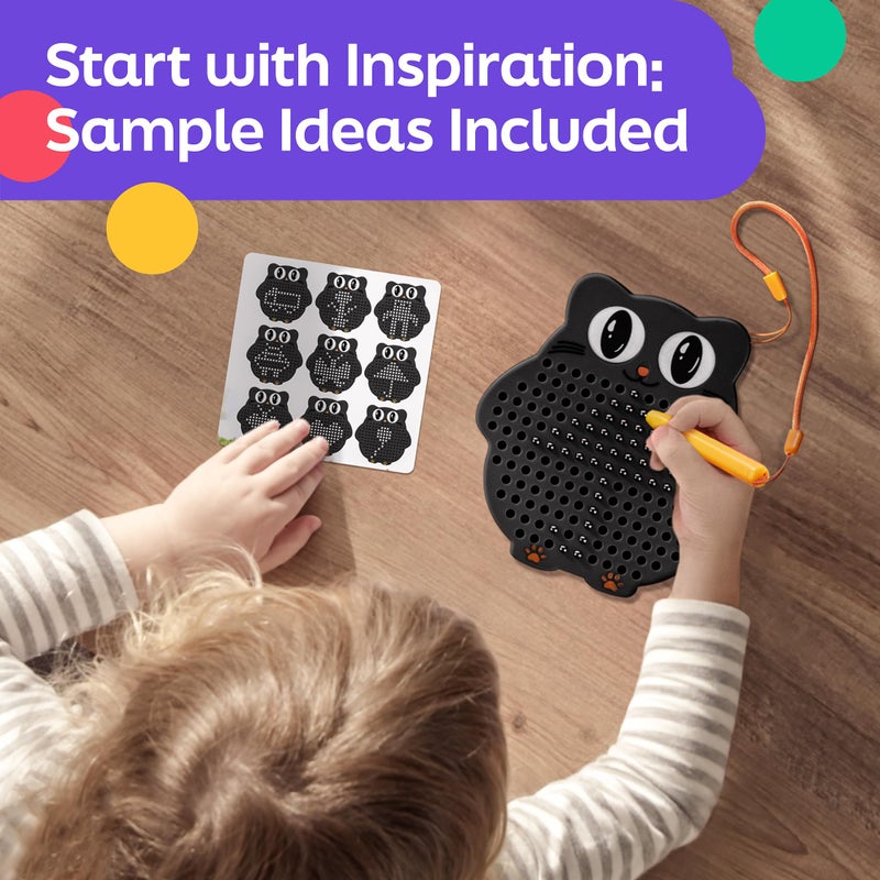 AYNAT FUN Magnetic Drawing Board for Kids & Toddlers with Beads and Magnet Stylus Pen - Magnetic Travel Toy for Airplane & Car Ride Activities for Kids - Image 5