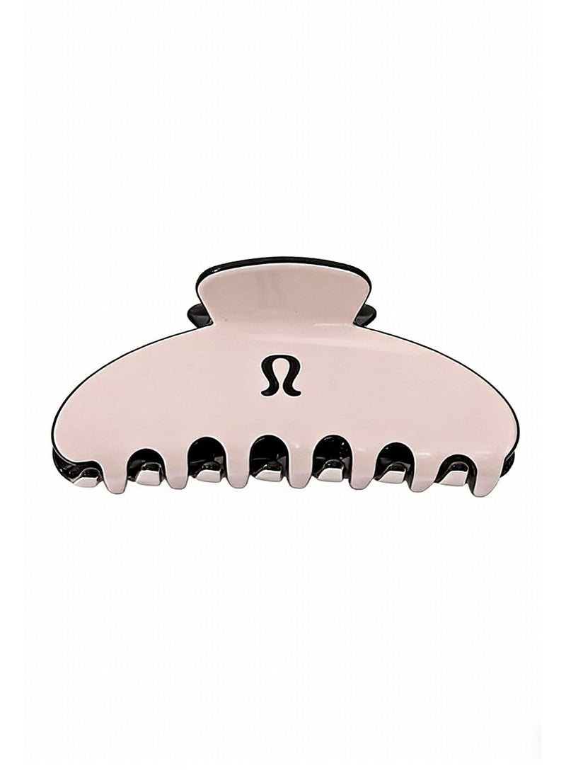 Lululemon Criss-Cross Claw Clip - Blush Pink Hair Accessory with Brand Logo for Daily Styling & Athleisure Looks - Image 3