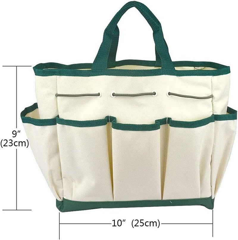Gardeningwill Outdoor Multi Pocket Gardening Tool Kit Holder Oxford 10 x 9 Bag 4 Side Pouches - Image 2