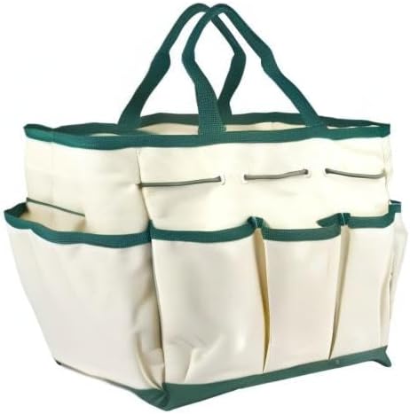 Gardeningwill Outdoor Multi Pocket Gardening Tool Kit Holder Oxford 10 x 9 Bag 4 Side Pouches - Image 3