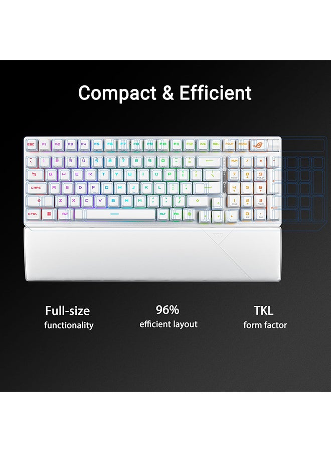 ASUS X902 ROG Strix Scope II 96 RX Wireless Gaming Keyboard - White - Image 2