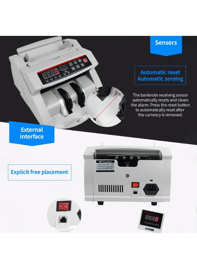 XiuWoo Multi Currency Banknote Detector Sorted Money Counter Machine with LED Display High-Speed Professional Cash Counter for Banks Offices Schools Shops - Image 2