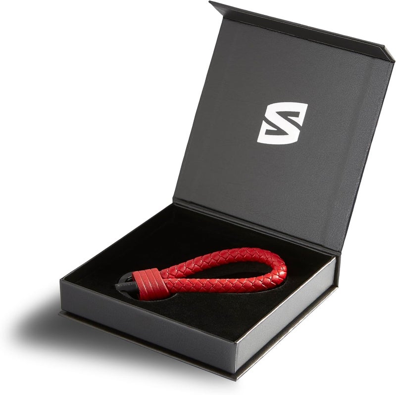SERASAR Leather Keychain with Stainless Steel Ring - Image 2