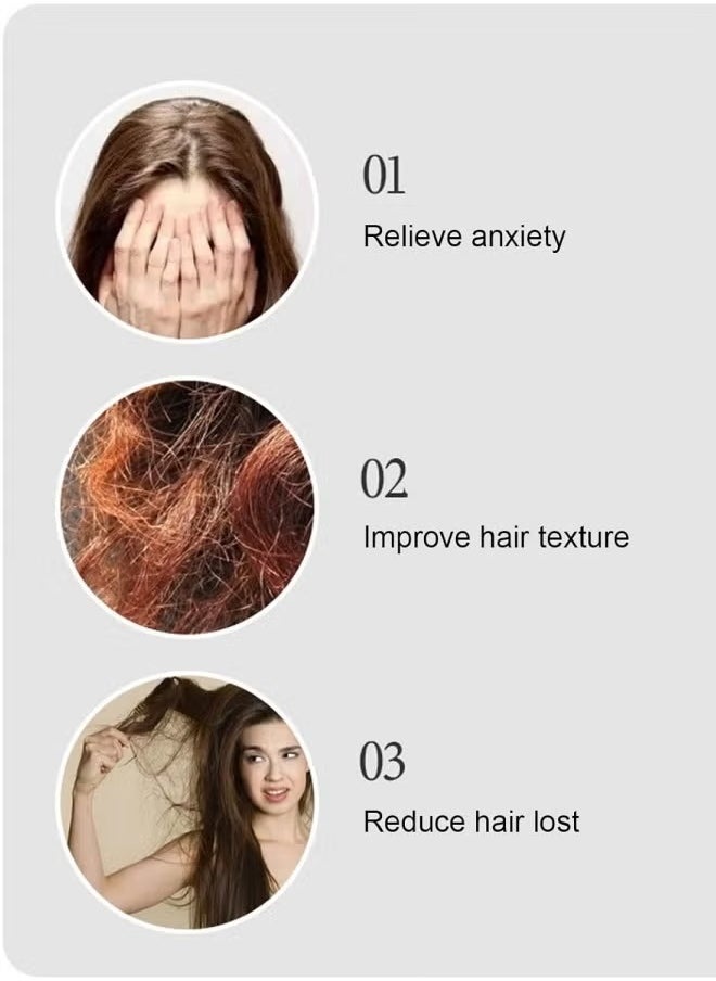 Generic Cordless Head Massager Electric Scalp Applicator Massager 4 Gears Adjustable Vibration USB Rechargeable Hair Oil Comb  - Image 4