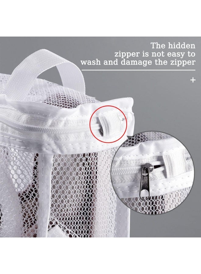 Reusable Mesh Shoe Laundry Bag with Zipper and Hanging Design, Washing Bag for Sneakers, Shoes, Trainers, Football Shoes, Socks and Bras, Suitable for Washing Machine & Dryer, Protects Both Shoes and Washer for All Sizes - Image 5