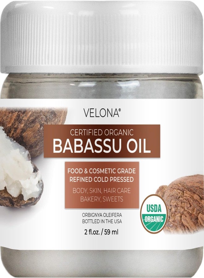 velona Babassu Oil USDA Certified Organic - 2 Fl Oz | 100% Pure and Natural Carrier Oil | Refined, Cold Pressed | Face, Hair, Body & Skin Care and Cooking | Use Today - Enjoy Results - Image 1