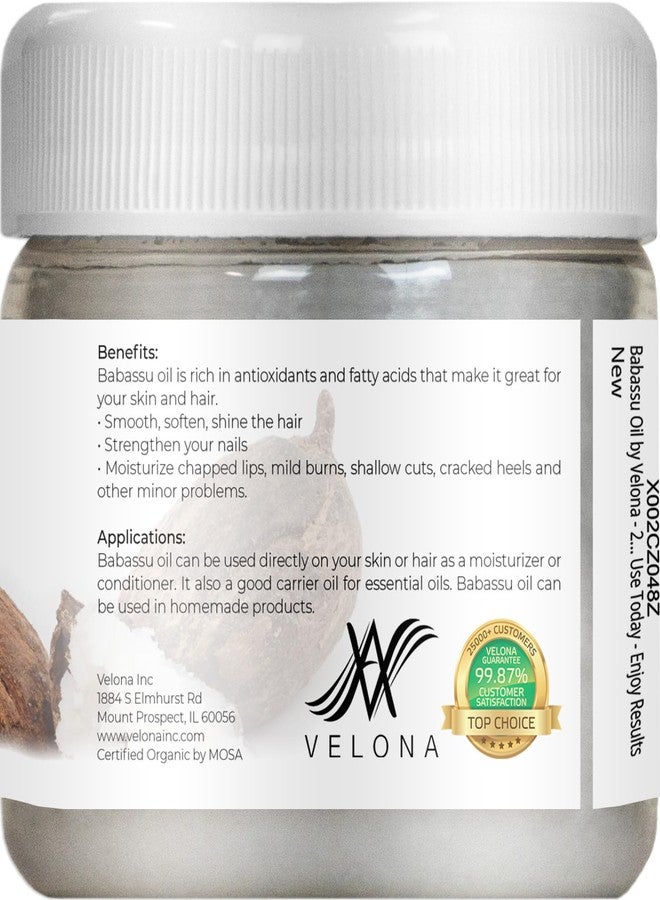 velona Babassu Oil USDA Certified Organic - 2 Fl Oz | 100% Pure and Natural Carrier Oil | Refined, Cold Pressed | Face, Hair, Body & Skin Care and Cooking | Use Today - Enjoy Results - Image 5