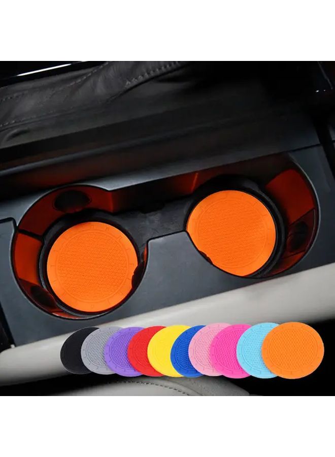 Thermal Insulation Car Cup Coasters Non Slip Ergonomic Design Light Blue For Center Console And Door Cup Holders Durable Plastic Car Interior Accessories Beverage Temperature Maintenance Grip Enhancing Coaster - Image 1