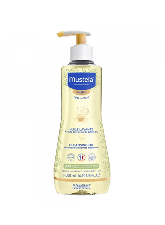 Mustela Baby Cleansing Oil With Farmed Avocado Oil, 500ml - Image 1