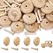 SOUJOY 72 Pack Wooden Toys Car Wheels and Sticks for Craft 15 x 12 Toy Vehicle Wheel Mini Axle and Wheel Set for DIY Toy Cars Models Painting Colors Wood Working Pegboards - Image 2