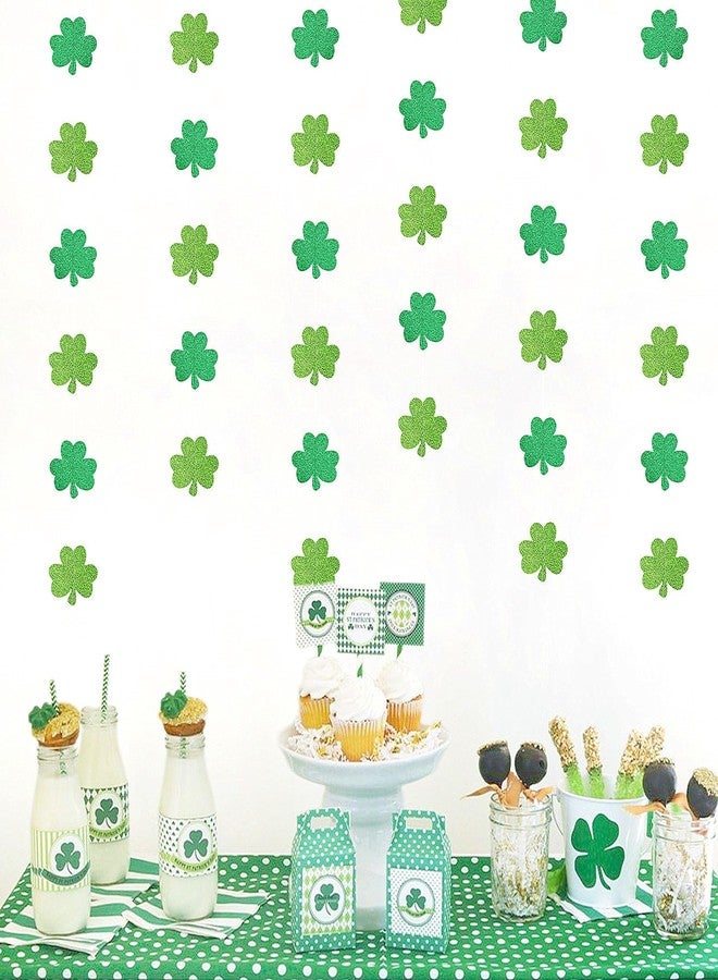 Burgleda St. Patrick's Day Decorations Paper Garland - 6pcs Green Shamrock Clover Streamers, Irish Party Decor - Image 2
