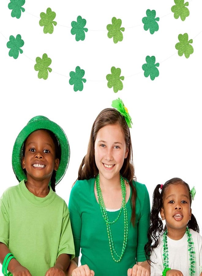 Burgleda St. Patrick's Day Decorations Paper Garland - 6pcs Green Shamrock Clover Streamers, Irish Party Decor - Image 5