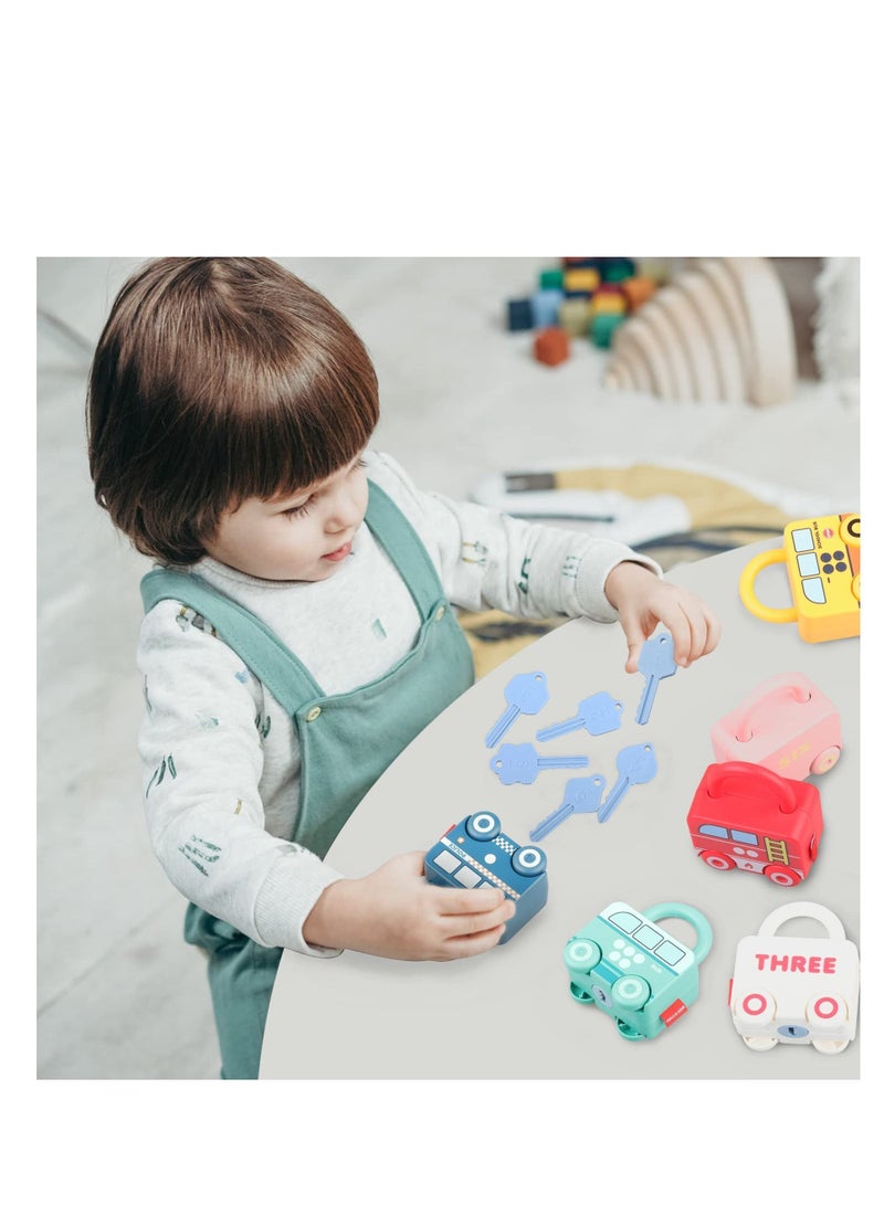 Y&D Montessori Educational Learning Games Toy, Mini Pairing Lock, Busy Boards Cars, Toy Cars for Baby 18 Months Age 1 2 3 One Year Old Kids Boys Girls Gifts Presents  - Image 5