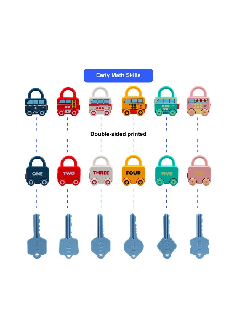 Y&D Montessori Educational Learning Games Toy, Mini Pairing Lock, Busy Boards Cars, Toy Cars for Baby 18 Months Age 1 2 3 One Year Old Kids Boys Girls Gifts Presents  - Image 2