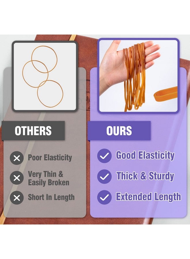 ANPHSIN Super Size Rubber Bands - 60 Pcs Large Heavy Duty Latex Rubber Bands, Thick Multi Function Elastic Wrapping Bands Long For Office Outdoor Tie Up Garbage Bag Notebook File Packing Moving - Image 4